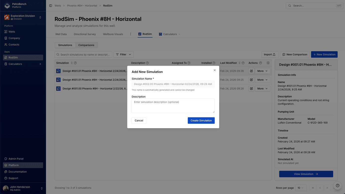 Import & Reset Management Interface